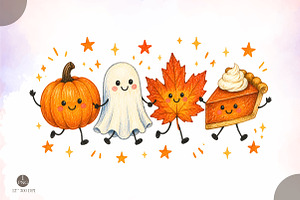 Happy Fall Doodle PNG, Cute Spooky, an Object Illustration by Libby Wishes