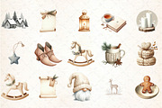 Nordic Christmas Clipart, an Illustration by DreamCafeArt (Thumbnail 5 of 6)