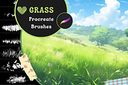 Grass Vegetation Nature Brushes, a Brush Add-On by nikiartcorner (Thumbnail 1 of 6)