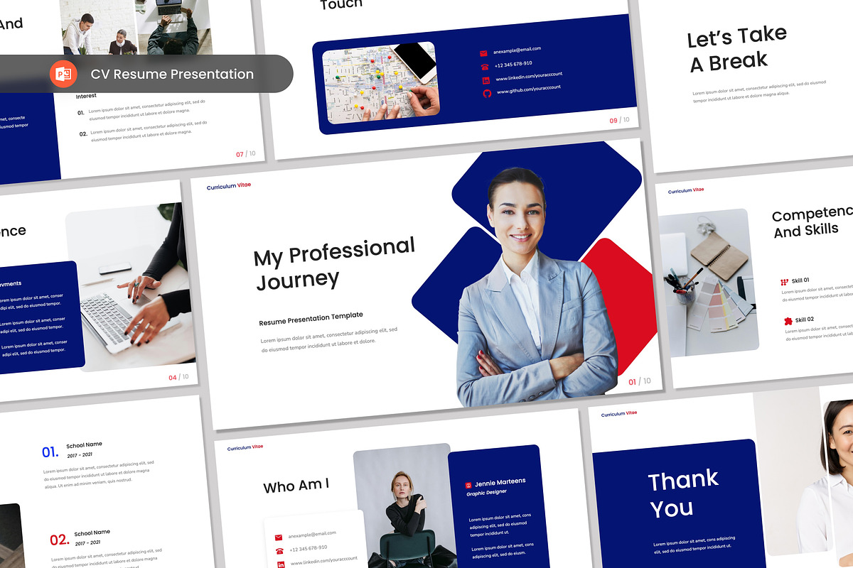 CV Resume Presentation PPT, a Presentation Template by Antstheme (Photo 1 of 2)