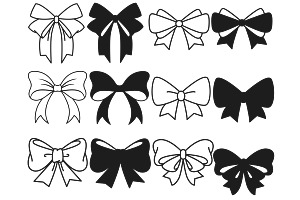 Ribbon Bows Set 5 Procreate Brush