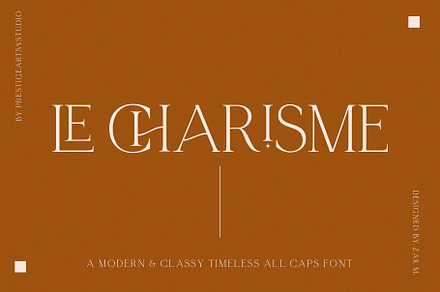Le Charisme A Classy All Caps Font, a Serif Font by Prestige Artsy Studio