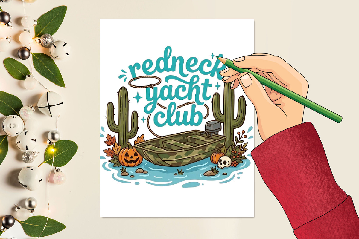 Redneck Yatch Club PNG, a Seasonal Illustration by Designking (Photo 3 of 4)