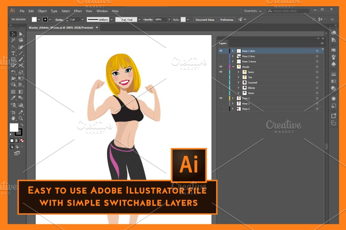 Gym Routine Work Out | Vector Bundle, a Healthcare Illustration by Lauren Lesley Studio (Photo 4 of 6)