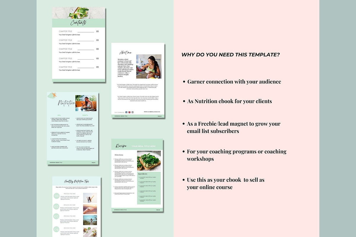 Nutrition Coach Course Creator Canva, a Social Media Template by Deepa Template Studio (Photo 19 of 48)