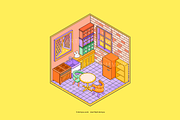Procreate Isometric Cafe Stamp Pack, a Brush Add-On by Artbykimmyw (Thumbnail 4 of 10)