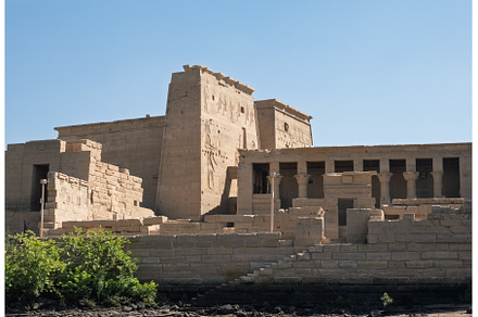 Side view of the Philae Temple on