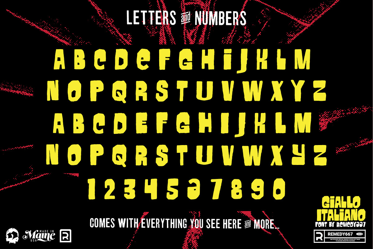 Giallo Italiano - Horror Film Font, a Font by Remedy667 (Photo 3 of 6)