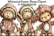 Whimsical Easter Sheep Clipart, an Illustration by Daily.Designs (Thumbnail 1 of 8)