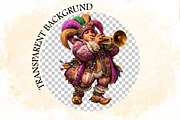 Whimsical MARDI GRAS Clipart PNG Bun, an Illustration by SVGArt (Thumbnail 7 of 7)