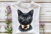 Halloween Black Cat Coquette Bow PNG, an Illustration by CraftArtStudio (Thumbnail 5 of 6)