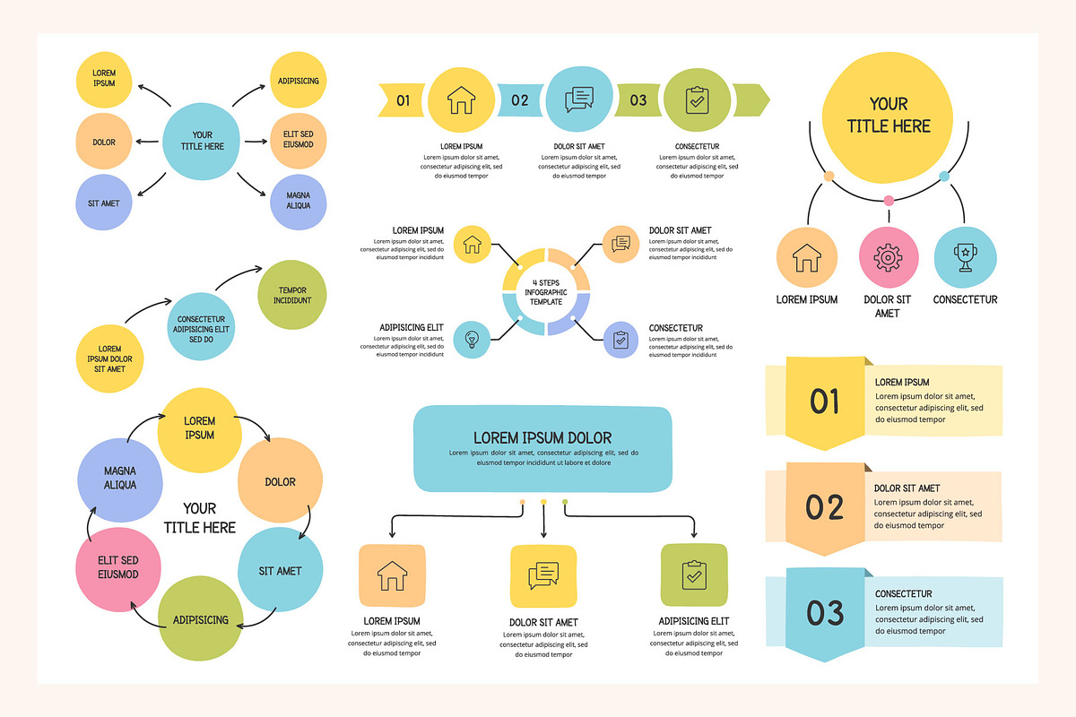Hand Drawn Infographic Templates, a Graphic by PixMarket