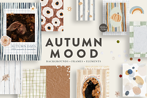 Autumn Mood Watercolor Collection, a Background Graphic by Karma