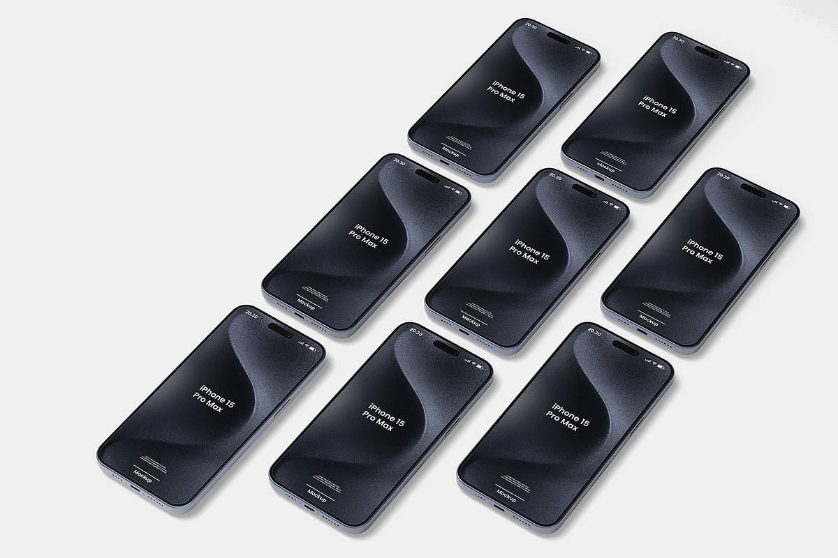 iPhone 15 Pro Max Mockup, an iPhone Mockup by Graphicbars (Photo 14 of 20)