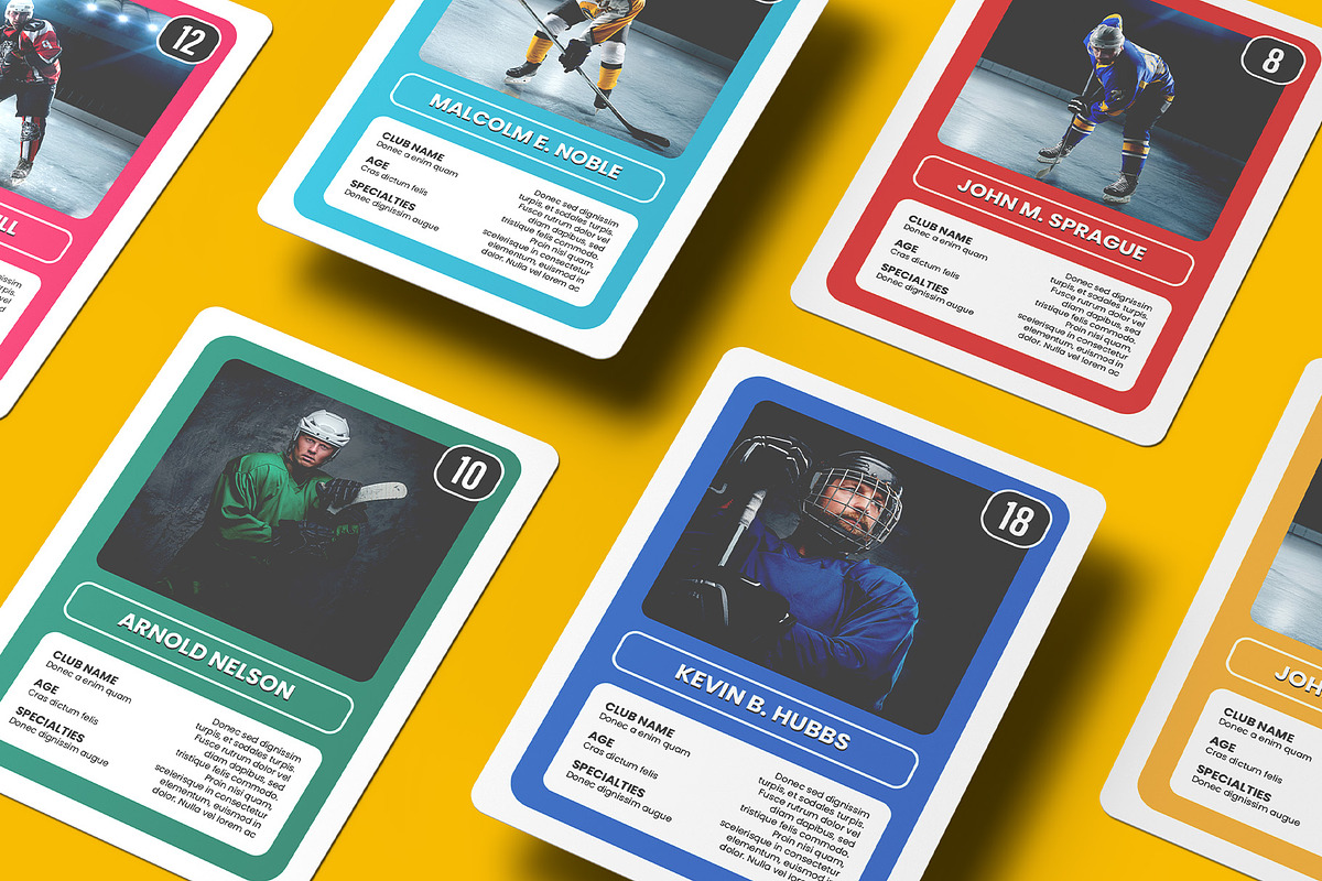 Trading Cards Mockup v.4 - 12 views, a Merchandise Mockup by Illusiongraphic (Photo 19 of 25)