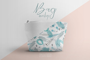 Cosmetic bag mockup