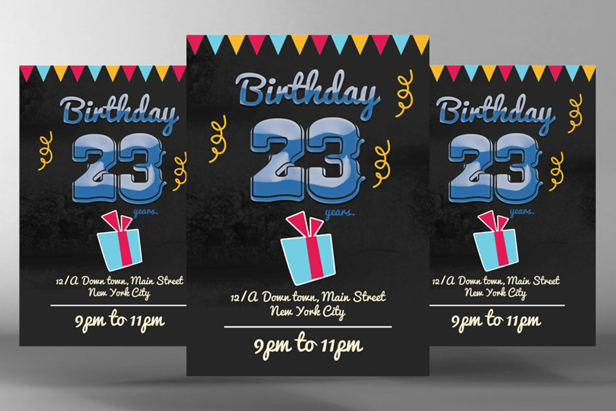 Birthday Flyer, a Flyer Template by PenciGraphics (Photo 1 of 2)