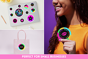 Neon Shipping Sticker Templates, a Marketing Template by SunshineStudioBoutique (Thumbnail 5 of 10)