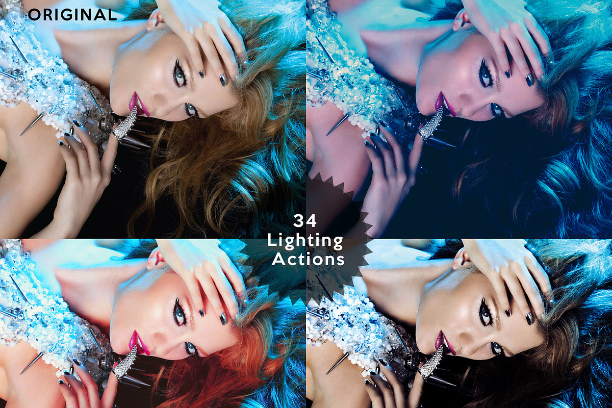 Set 3. 34 Photoshop Lighting Actions, an Action Add-On by JasGraphicTools (Photo 1 of 5)