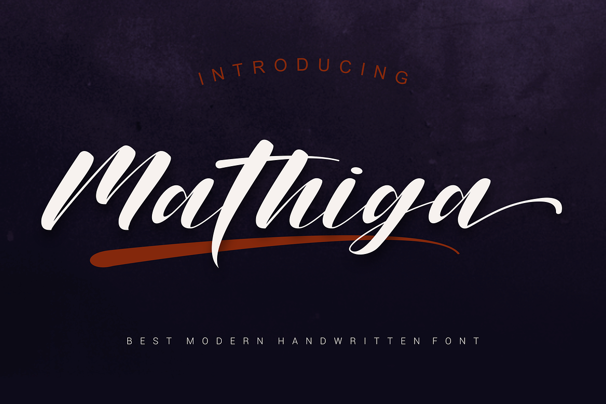Mathiga Font, a Handwritten Font by albert_kalingga (Photo 1 of 6)
