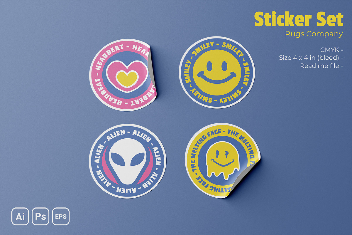 Rugs Company Set Sticker, a Print Template by Fannan Studio (Photo 1 of 3)