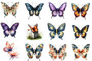 Halloween Butterfly Garden Clipart, an Illustration by Designworld (Thumbnail 2 of 5)