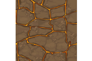 Seamless Ground Pattern With Lava