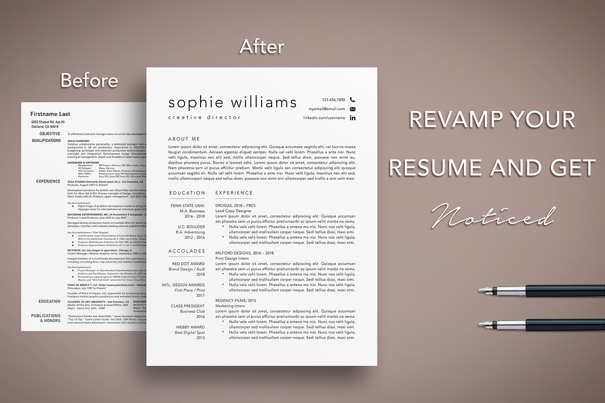 3 Page Resume CV Template Word Pages, a Resume Template by The Creative Resume (Photo 7 of 8)