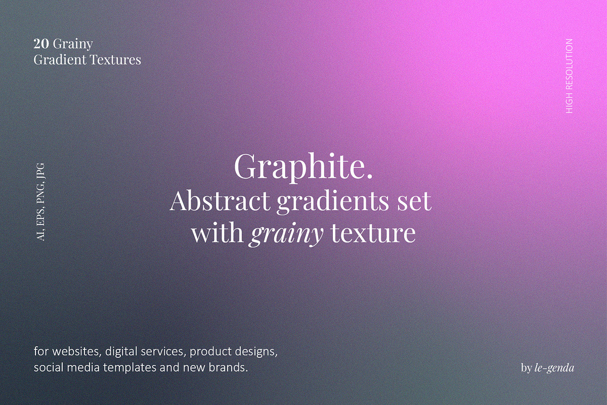 20 Graphite Gradients Set, a Texture Graphic by le-genda (Photo 1 of 11)