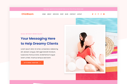 ChicBloom Elementor WordPress Theme, a WordPress Template by Bluchic