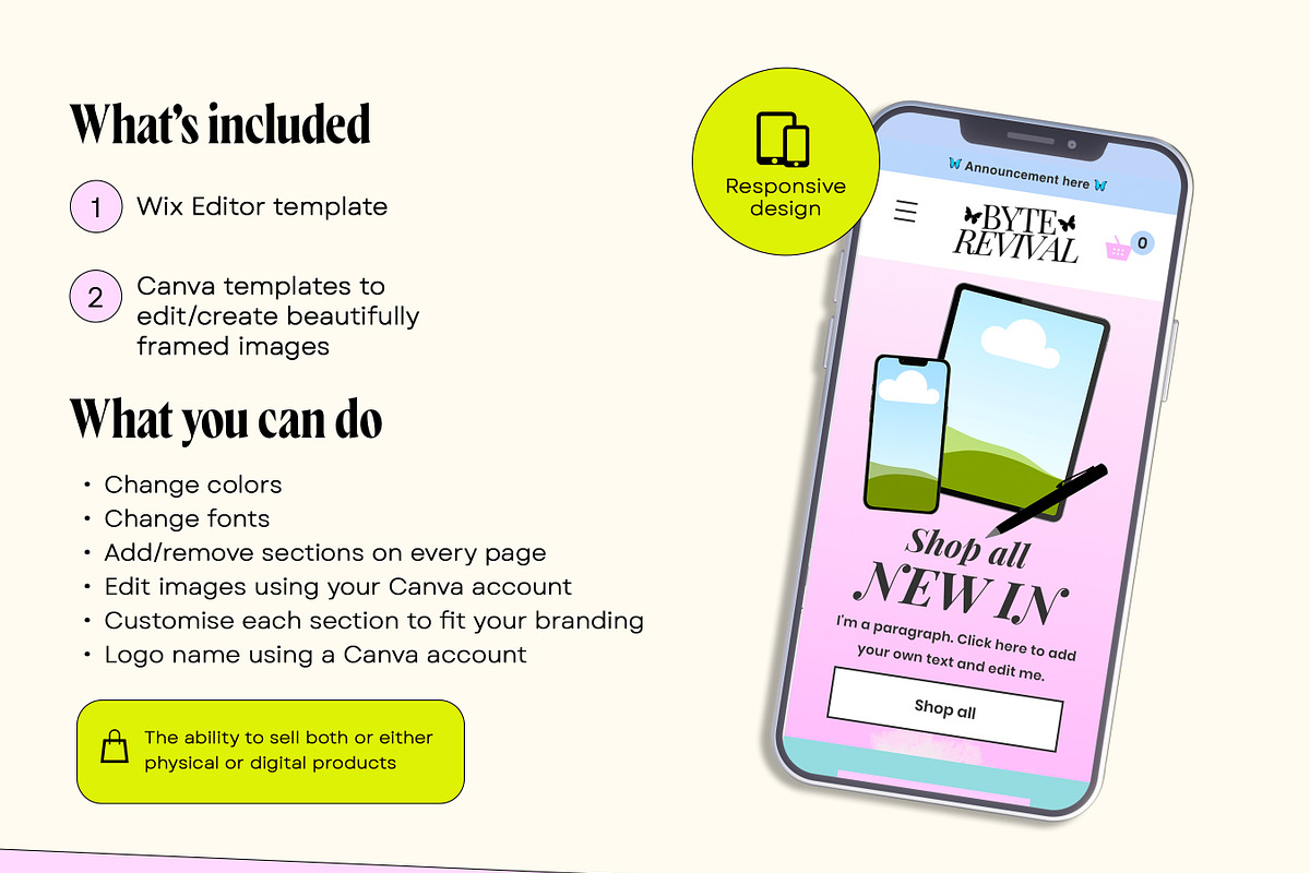 Wix Template for Digital Products, a Wix Template by Template Twist Shop (Photo 4 of 10)