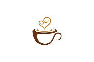 Love Coffee Shop Logo Vector Design, a Branding & Logo Template by majesticlogo