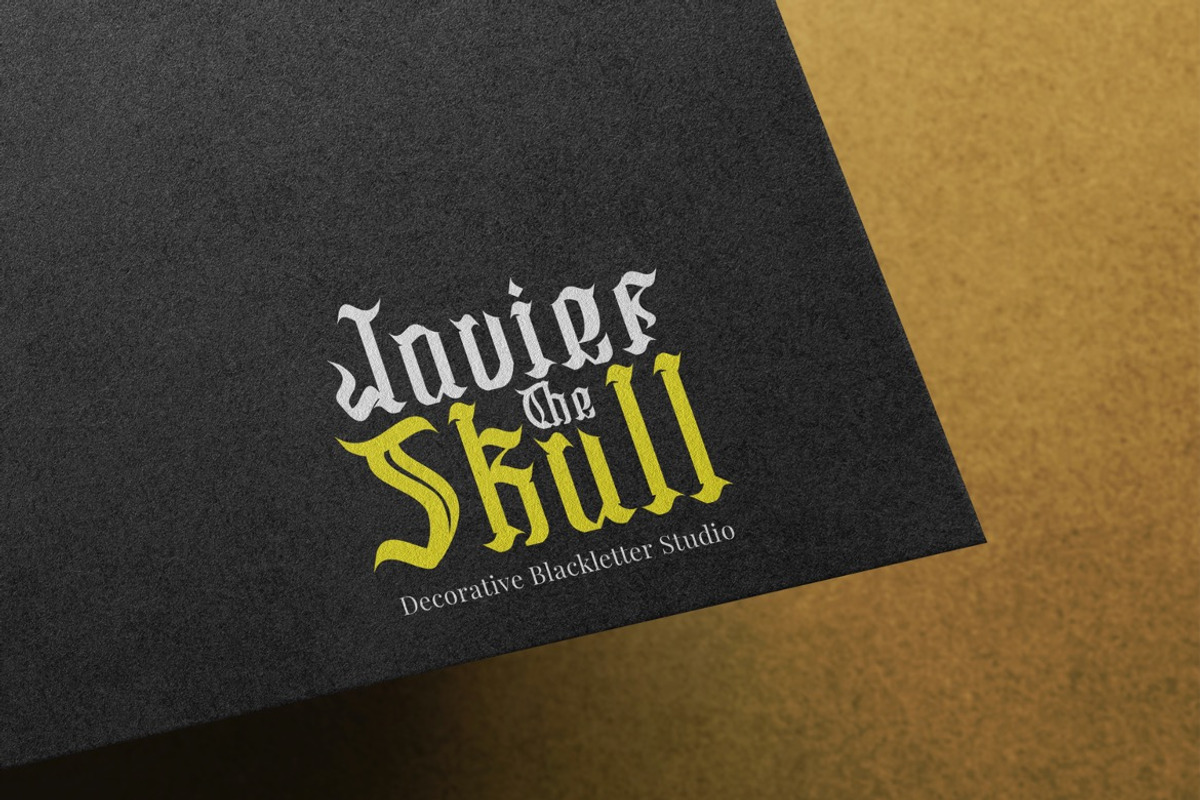 JavierSkull - Decorative Blackletter, a Blackletter Font by Dhabee (Photo 9 of 15)