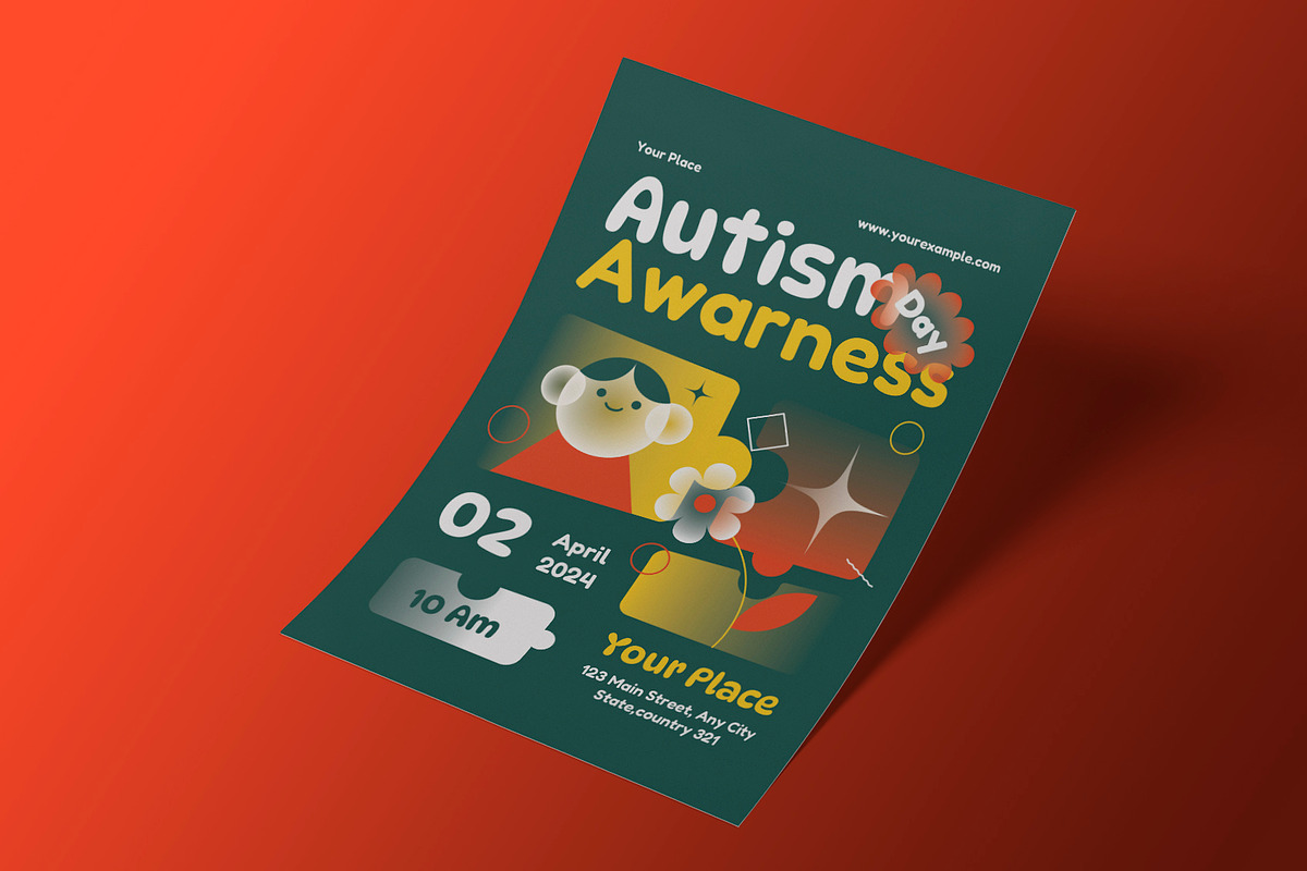 World Autism Day Flyer, a Flyer Template by Neermana (Photo 2 of 4)
