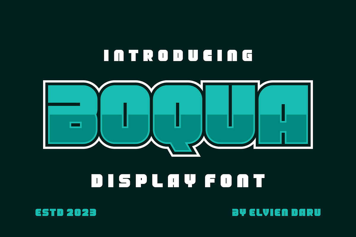 Baqua - Bold Display Font, a Sans Serif Font by lelevien