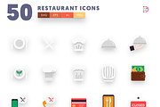 50 Restaurant Icons, an Icon by Dighital (Thumbnail 4 of 10)