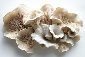Beautifully arranged delicate mushro, a Photo by Tanuart