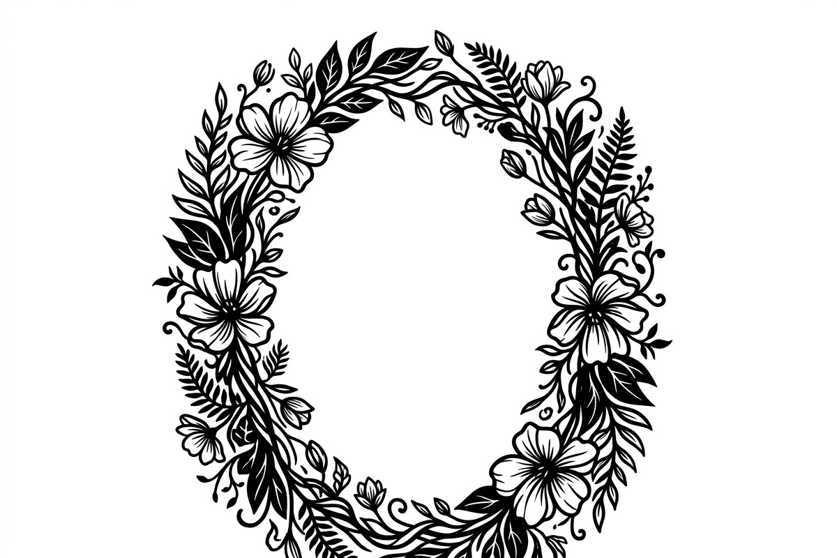 50 Elegant Floral Oval Mirror Frame, a Decorative Illustration by Amazin_art (Photo 16 of 34)
