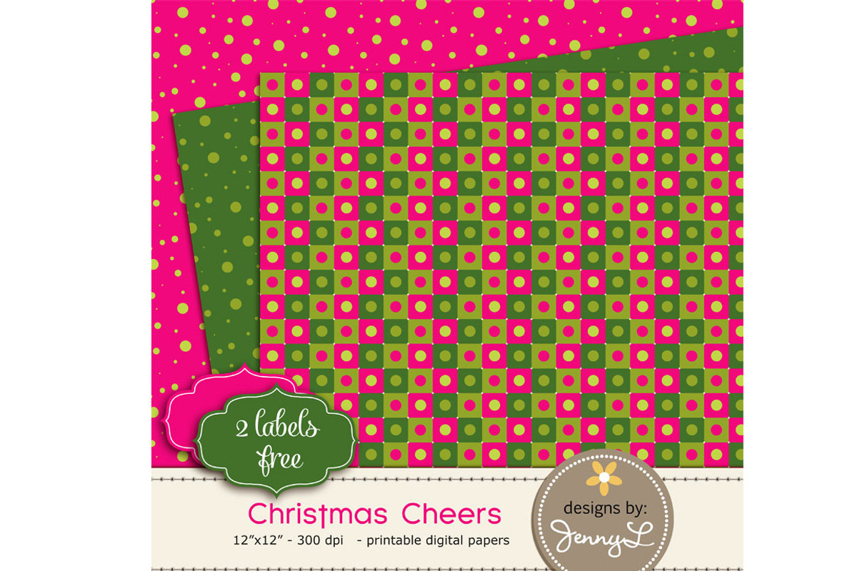 Christmas Digital Papers, a Pattern Graphic by JennyL Designs (Photo 3 of 3)