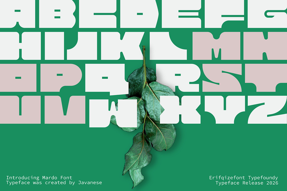 MARDO – Bold Geometric Display, a Sans Serif Font by Erifqizefont (Photo 7 of 10)