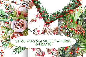 Christmas Patterns +Frame (png)