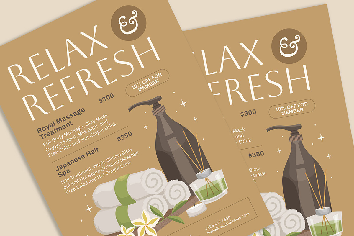 Wellness Spa Treatment Flyer, a Flyer Template by Gumico Studio. (Photo 3 of 3)