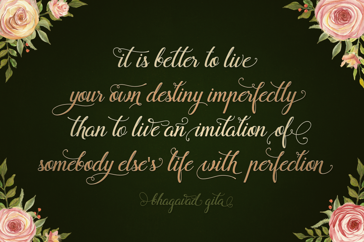 Flamingo - formal script, a Script Font by Blessed Print (Photo 5 of 13)
