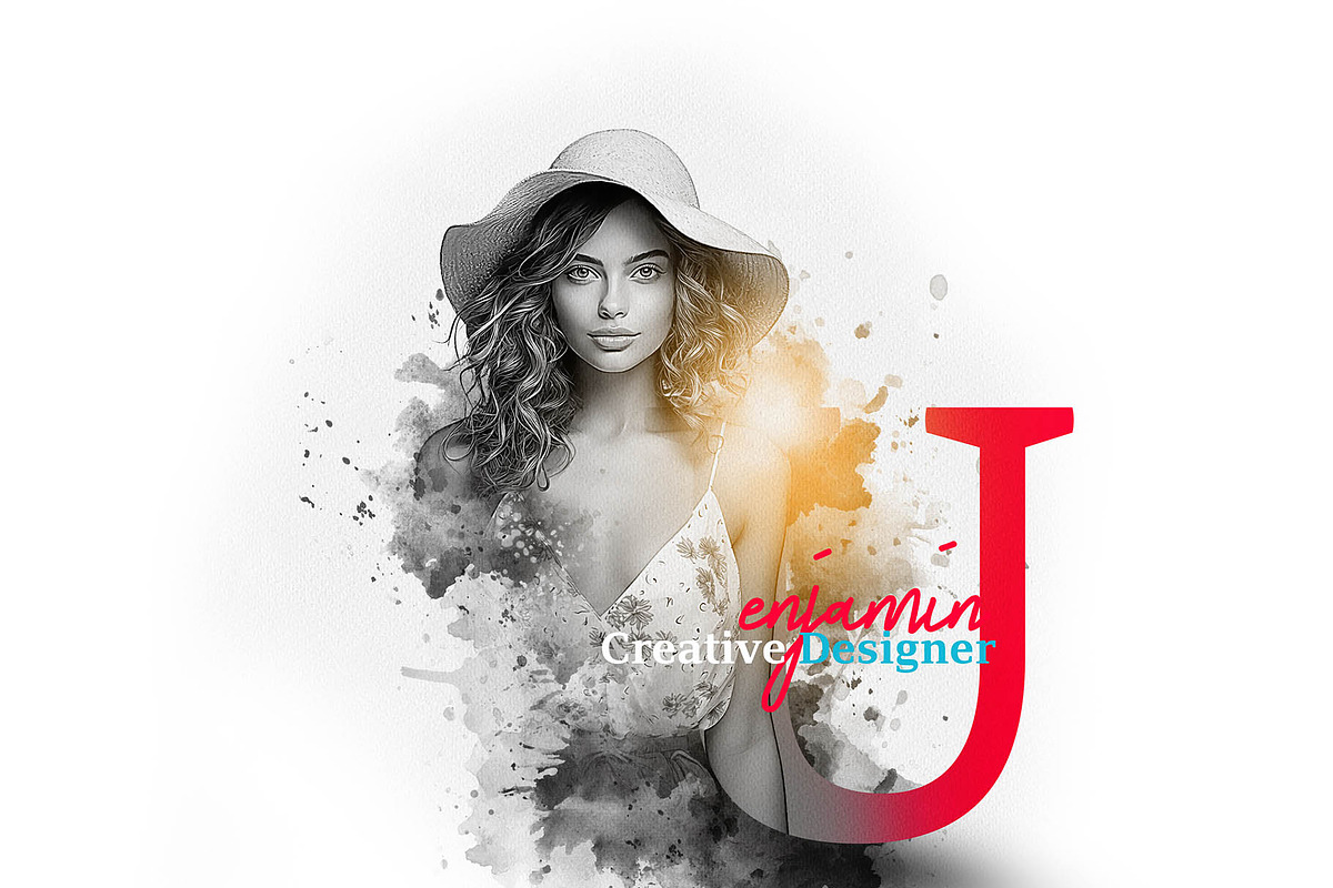 Creative Letter Portrait Template, an Action Add-On by MRI STUDIO (Photo 29 of 42)