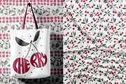 CHERRY, patterns and posters, a Pattern Graphic by pineart (Thumbnail 5 of 6)