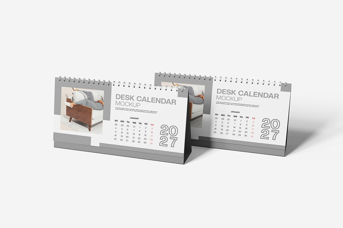 Desk Calendar Mockup, a Product Mockup by bimockup (Photo 5 of 6)