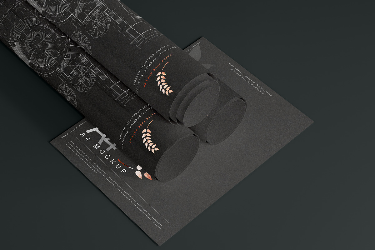 Rolled Paper & Tube Mockup, a Print Template by pmvch (Photo 9 of 10)