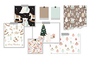 Merry Christmas Clipart Vector Set, an Animal Illustration by Pati Paints (Thumbnail 7 of 17)
