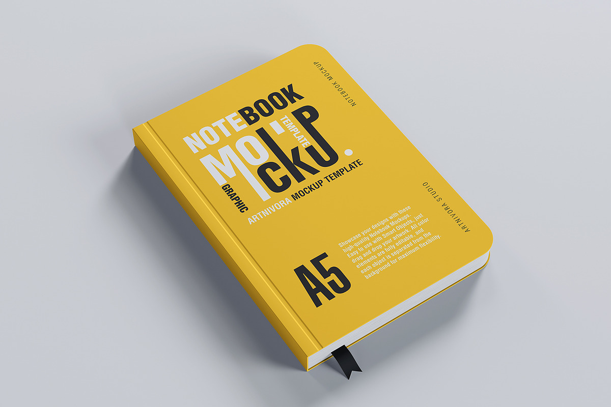 Notebook Mockup Sets, an Advertising Mockup by Artnivora.Std (Photo 2 of 4)