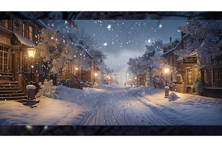 frost snowy streets ai generated, a Background Photo by pikepicture